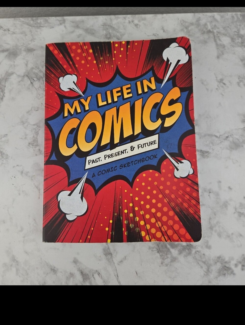My Life in Comics Comic Sketchbook - Bold Red & Blue Cover